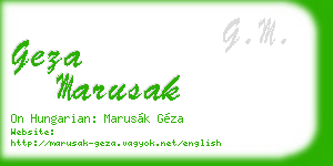 geza marusak business card